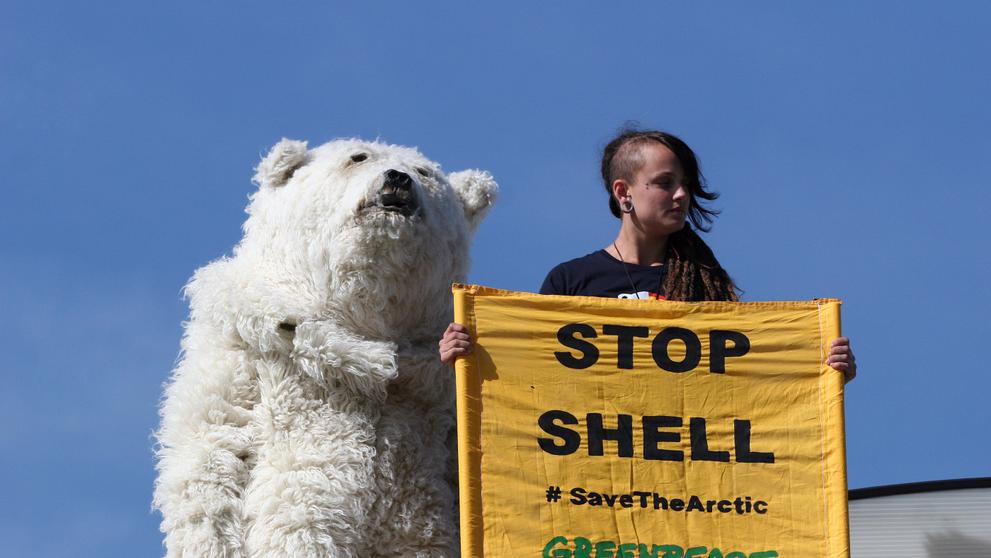 Protest Greenpeace proti těžbě ropy v Arktidě - 2