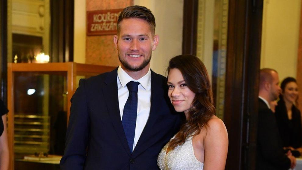 Tomáš Vaclík a manželka Martina