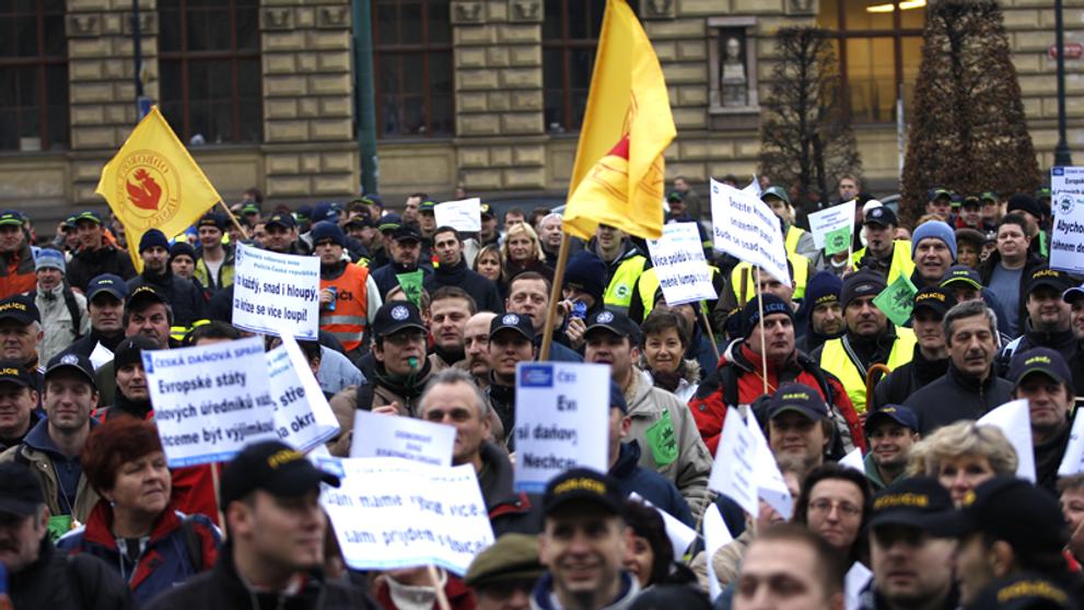 Protestující státní zaměstnanci 6