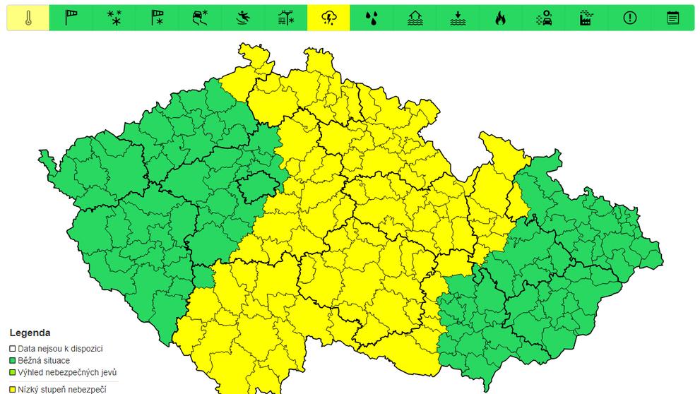 Výstraha před silnými bouřkami, 29. 8.