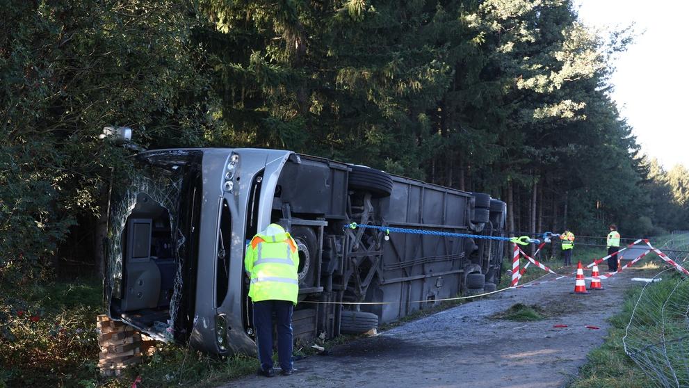 Nehoda autobusu v Německu