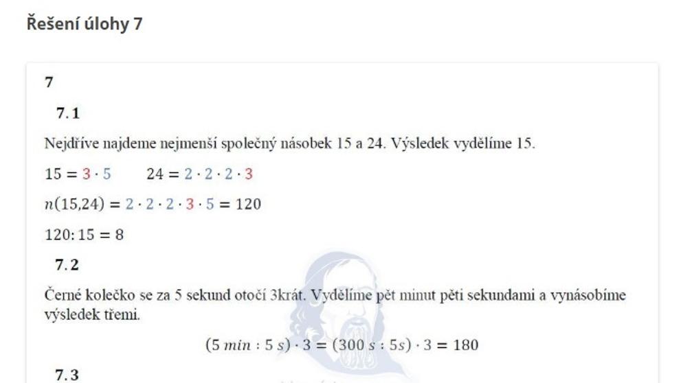 Zadání a řešení testu z matematiky - přijímačky - 2