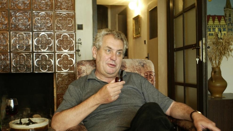 Zeman na chatě na Vysočině