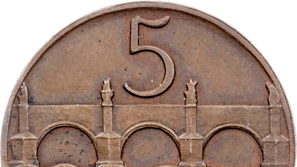 ČSR, 5 Stotin 1920, zkušební ražba, vyvolávací cena 180 000 Kč (2)