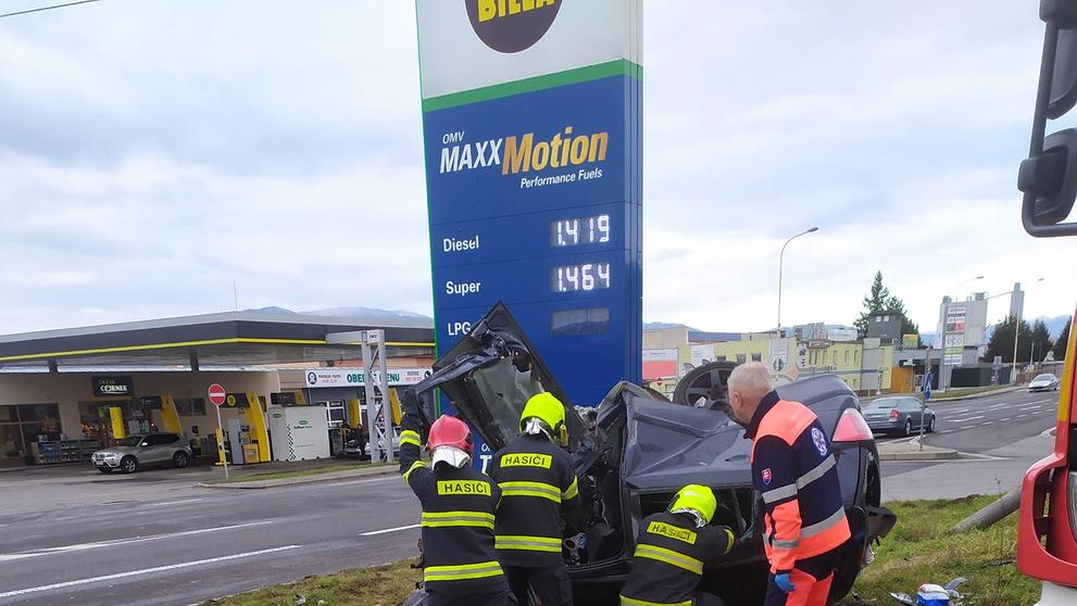 Dopravní nehoda při vjezdu do Prievidze