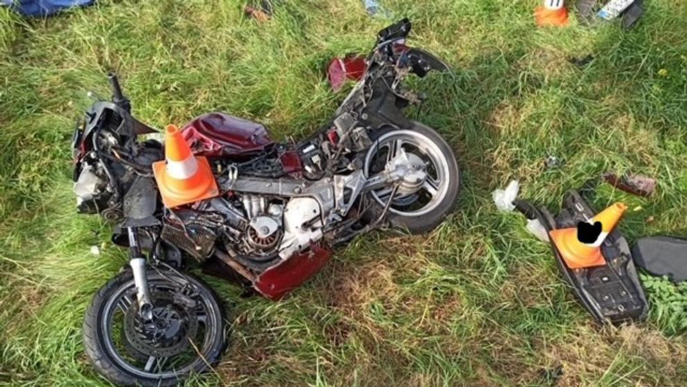 Srážka motorkáře a dodávky u Vodňan (1)