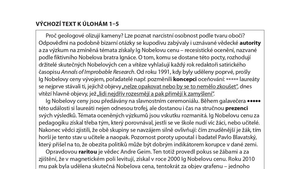 Didaktický test z českého jazyka 2025 (2)