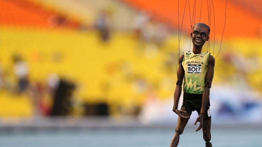 Usain Bolt jako loutka