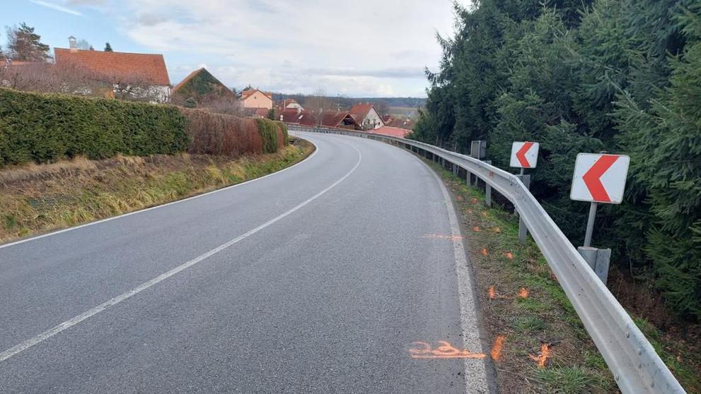 Srážka chodce v obci Nedabyle (1)
