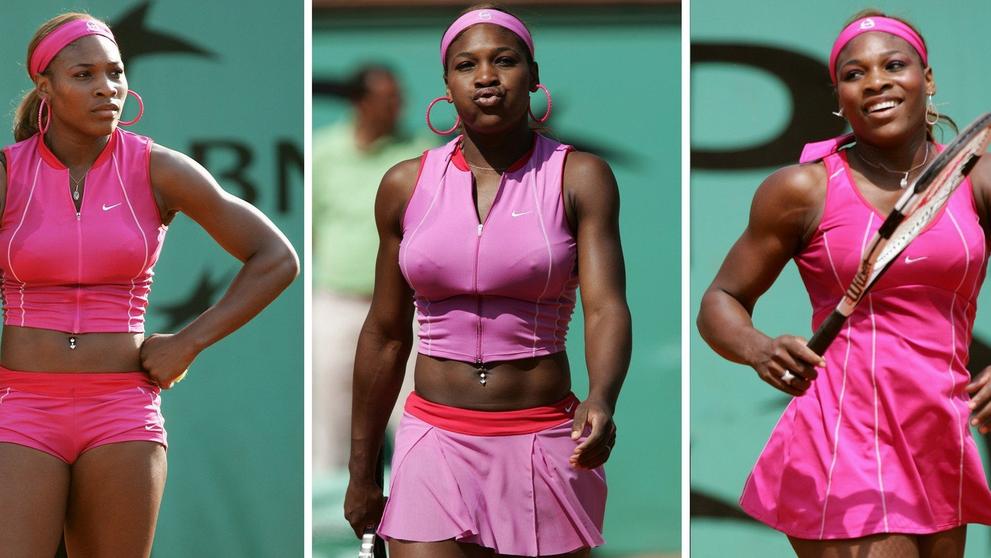 Na Australian Open 2004 zvolila Serena výrazně růžovou barvu