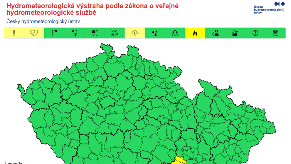 Výstraha ČHMÚ: Požáry
