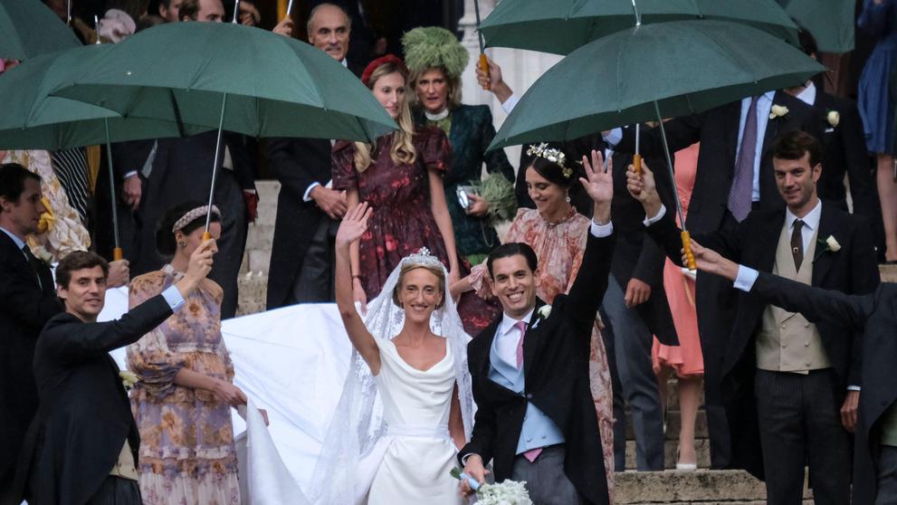 Belgická princezna Maria Laura a William Isvy na své svatbě, 10. 9. 2022