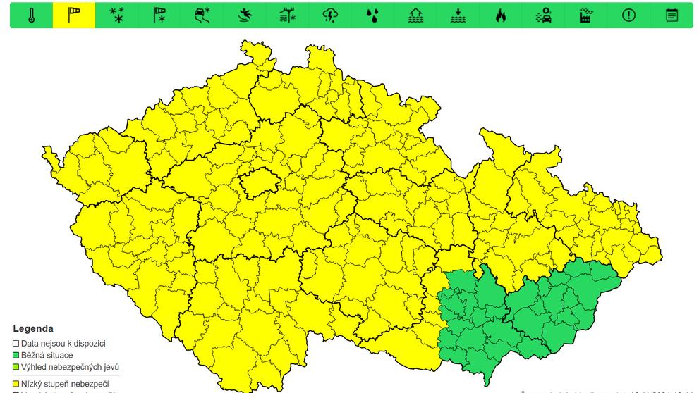 Výstraha před silným větrem, 19. 11. a 20. 11.