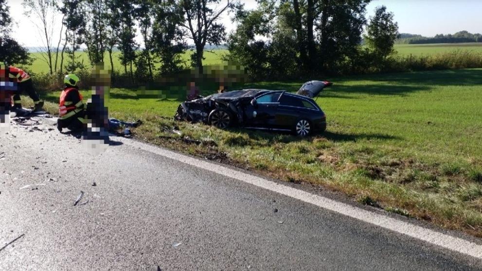 Nehoda na hlavním tahu z Hradce na Olomouc (1)