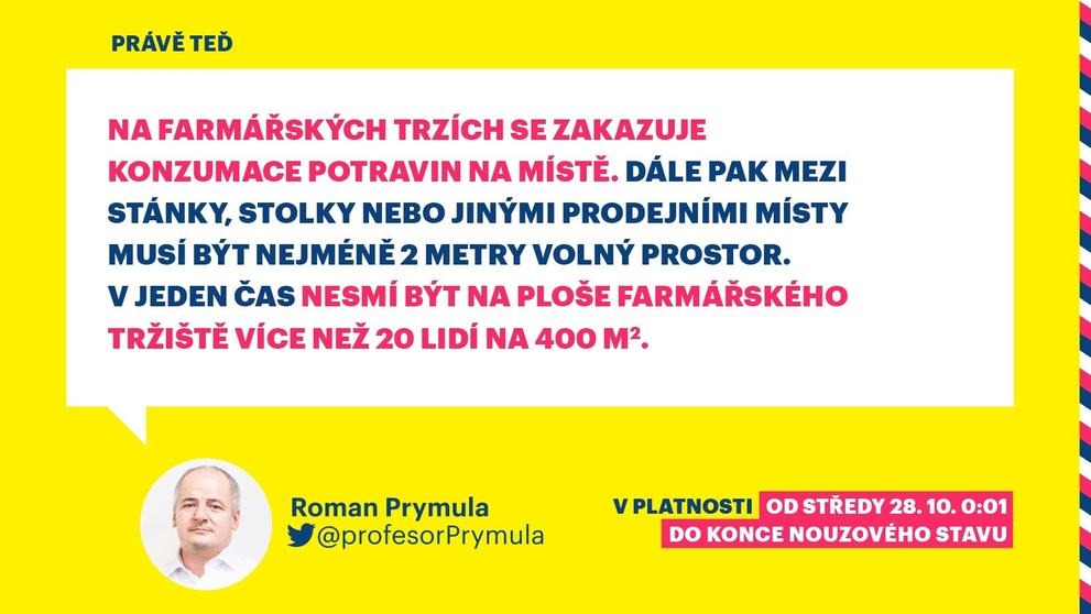Nová opatření platná od 28. října - 7