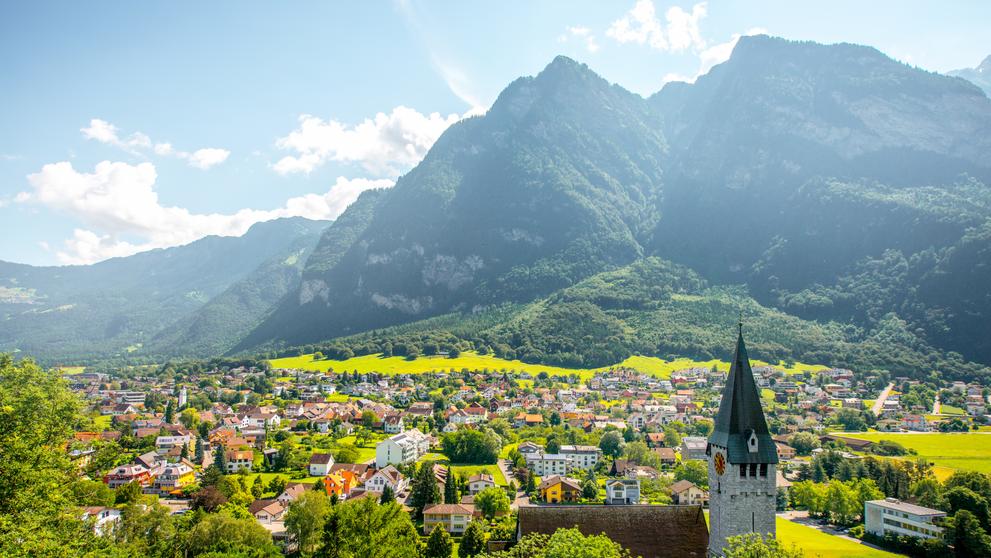 Vesnice Balzers v Lichtenštejnsku