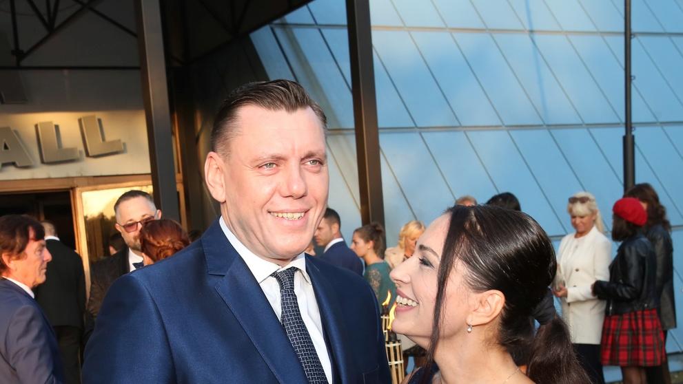Michaela Kuklová s partnerem na muzikálu Čarodějka, 14. 9. 2019