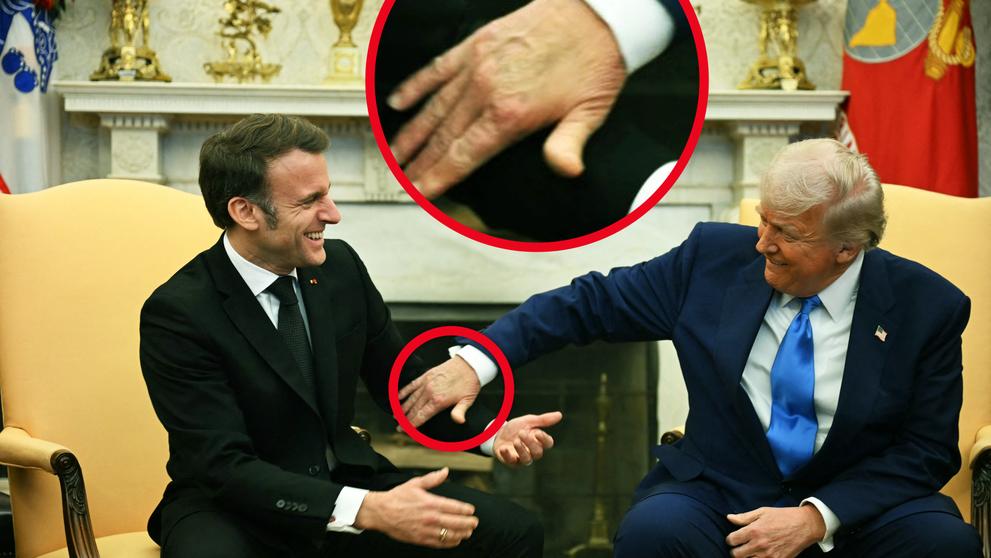Donald Trump a Emmanuel Macron, 24. 2. 2025 (2)