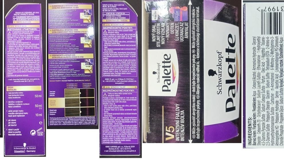 Schwarzkopf, Palette, INTENSIVE COLOR CREME, V5 INTENZIVNÍ FIALOVÝ 6-99, 3x CARE