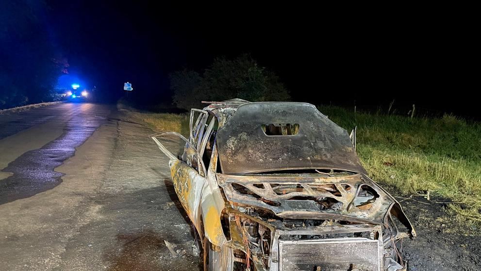 Výbuch auta na Berounsku - 2