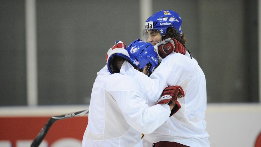 Jágr se s Vampolou špičkoval při tréninku reprezentace