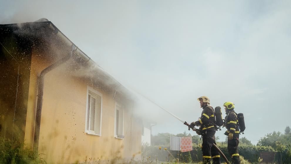 Požár domu v Šenově