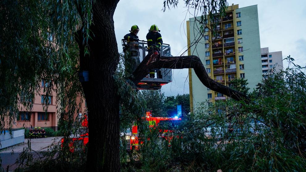 Likvidace následků bouřek v Moravskoslezském kraji