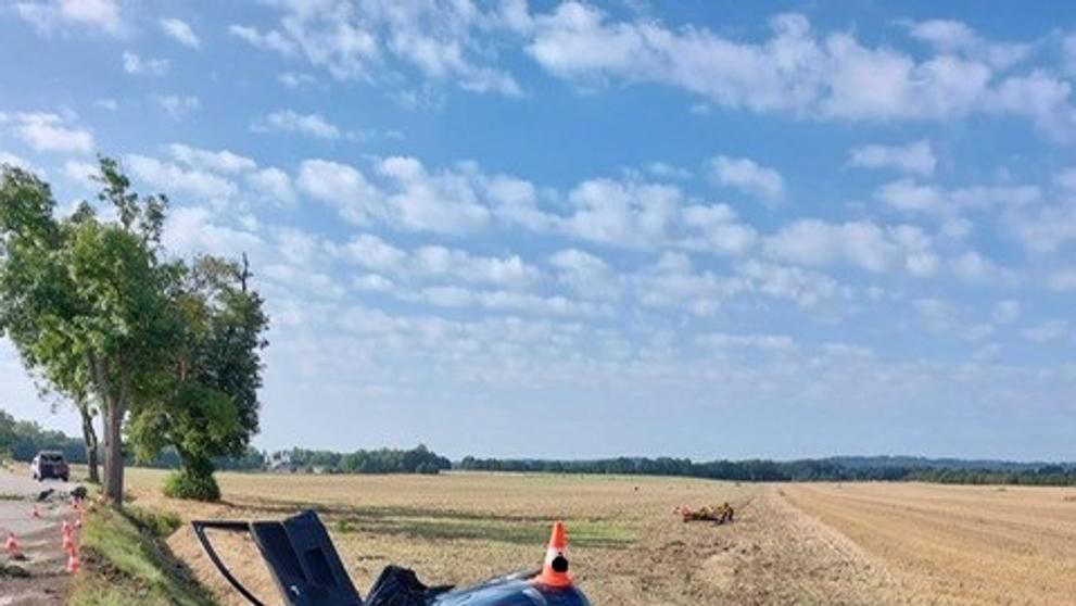 Srážka motorkáře a dodávky u Vodňan (2)