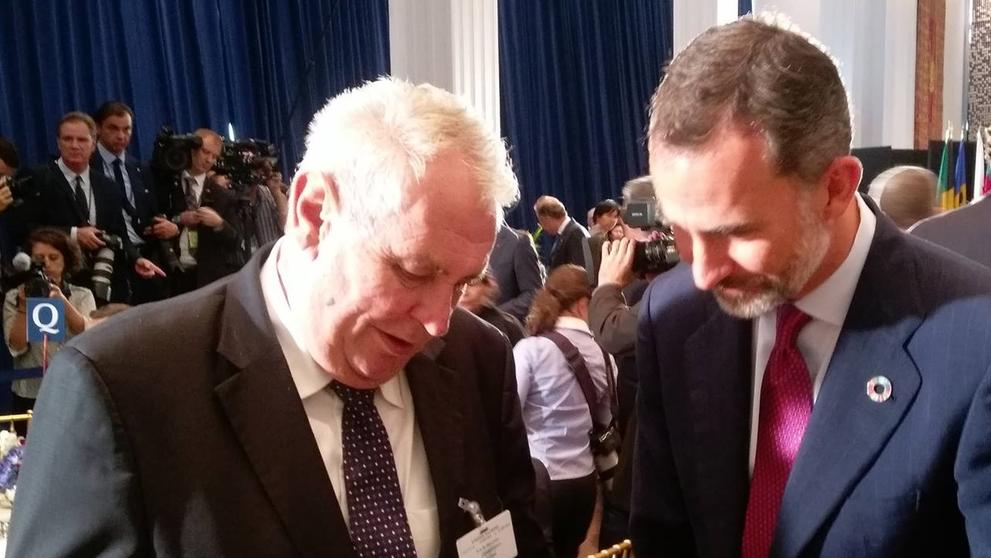 Miloš Zeman a španělský král Felipe šestý