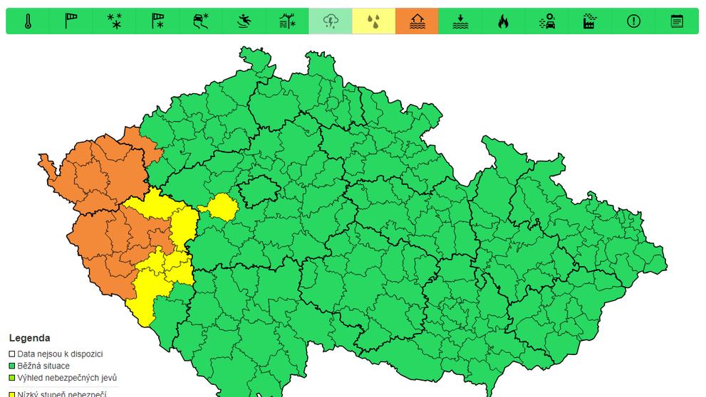 Výstraha před povodní, 31. 5. a 1. 6.