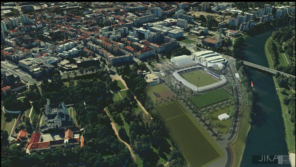 Takhle by měl vypadat nový fotbalový stadion v Pardubicích