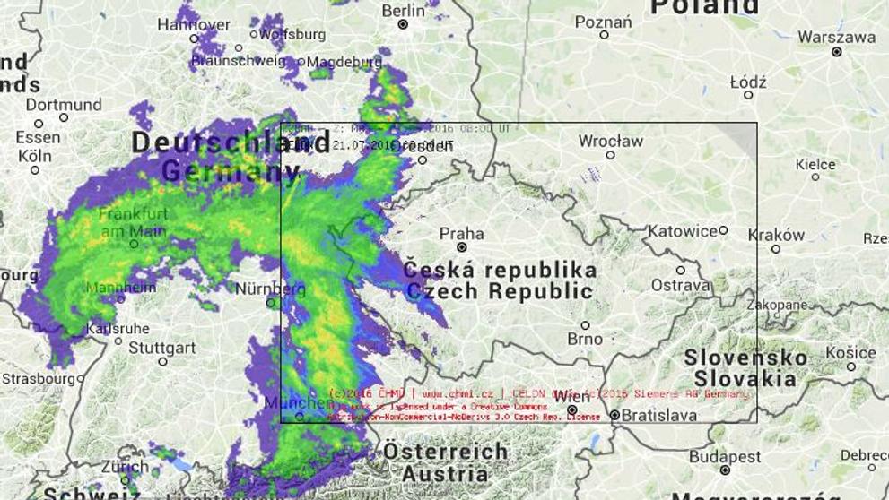 Meteorologický radar 10:00