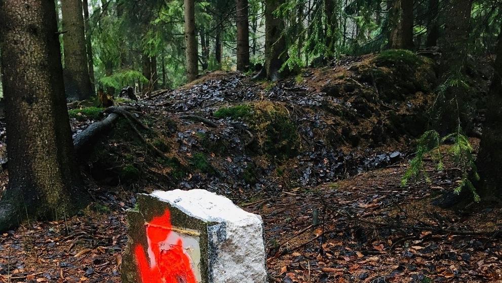 Zničený Pomník zbytečným obětem u Kytlic na Děčínsku - 2