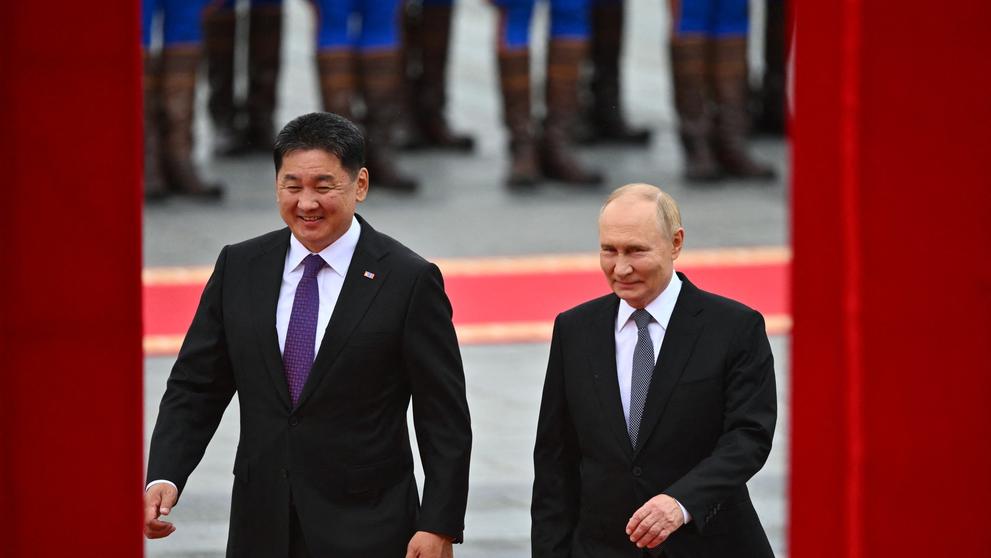 Prezidenti Vladimir Putin a Uchnágín Chürelsüch, 3. 9. 2024 (2)