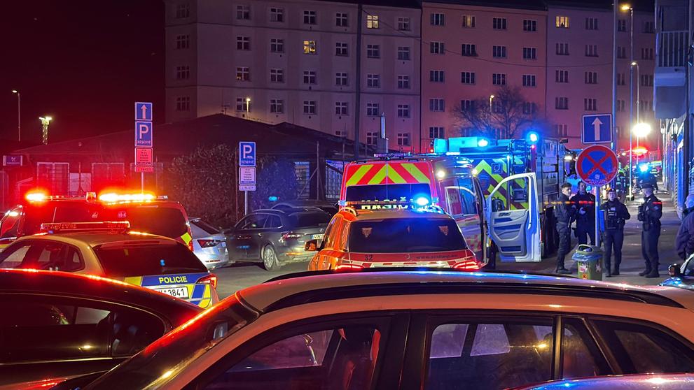Noční požár v Praze