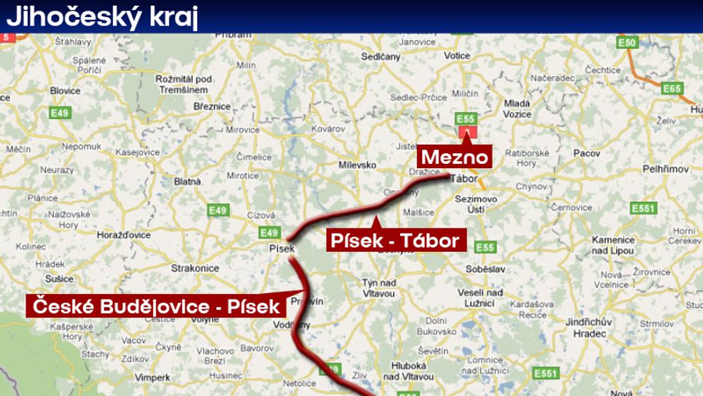Místa dopravních kontrol - Jihočeský kraj
