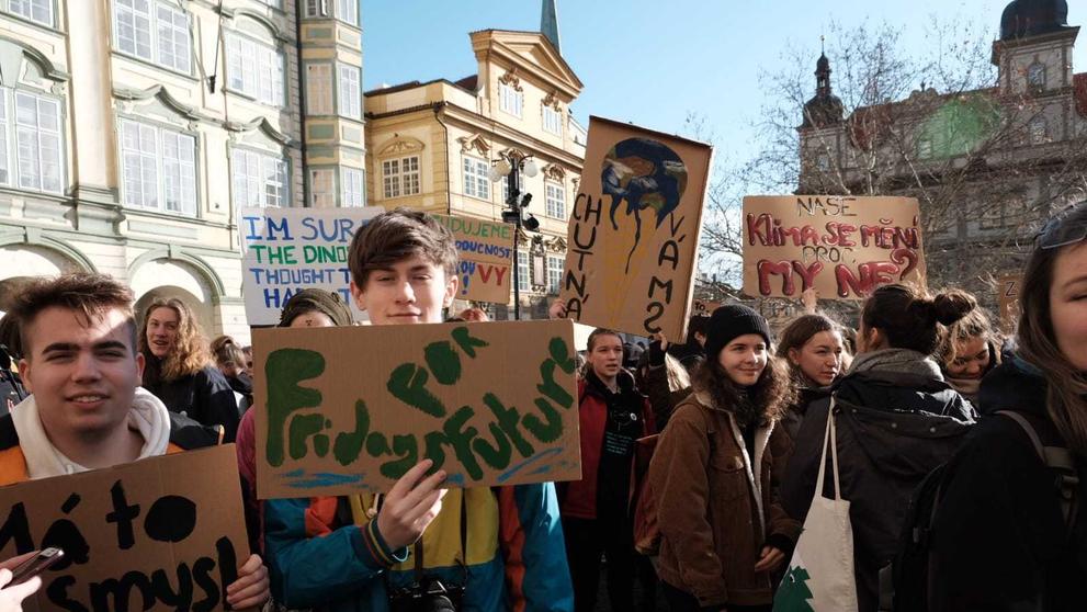 Demonstrace českých studentů za lepší klimatické podmínky - 1