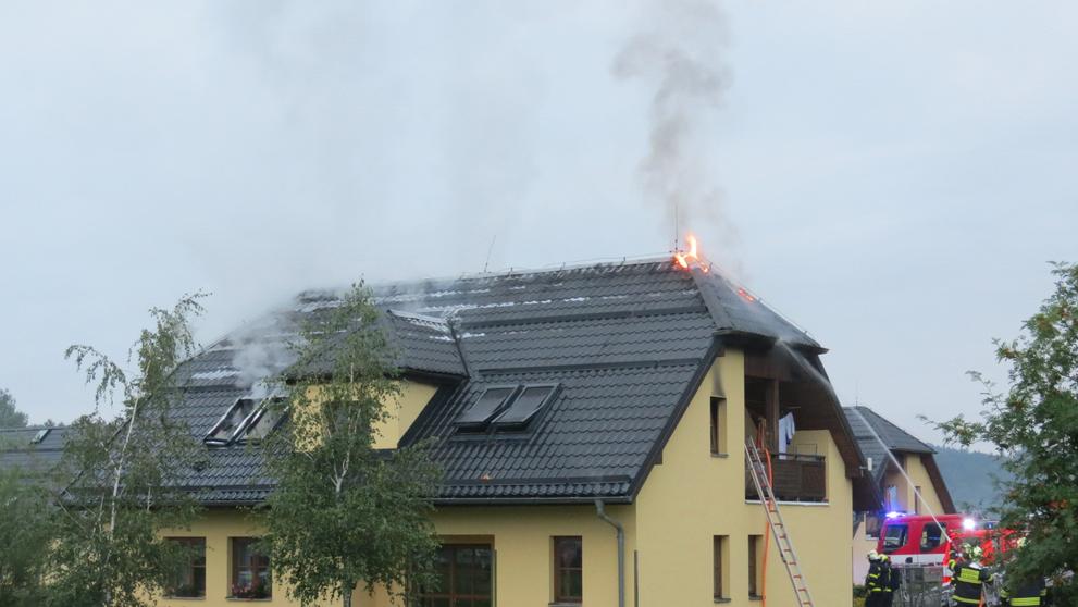 Požár v obci Pržno - 2