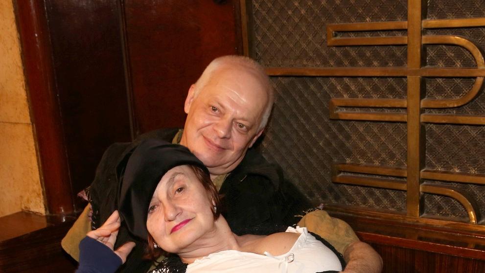 Bob Klepl a Eva Holubová na kostýmní zkoušce hry Poprask na Laguně, 29. 3. 2016