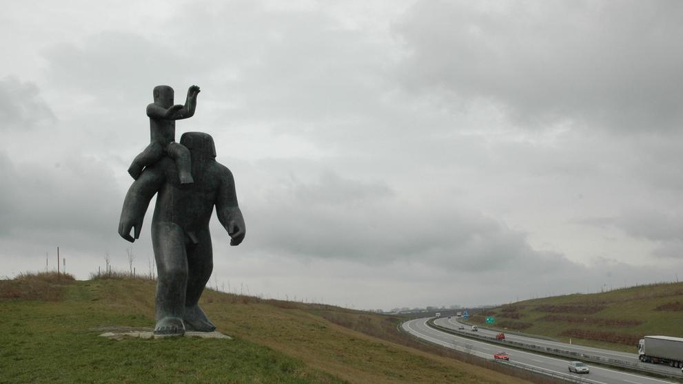 Obří sochu svatého Kryštofa u Olomouce někdo podřezal