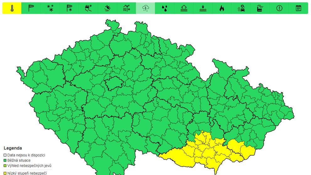 Výstraha před vysokými teplotami, 31. 8.