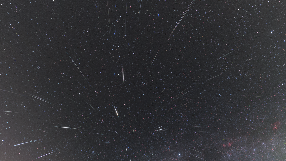 Maximum Geminid vrcholil 14. a 15. 12. 2024. Snímek maxima Geminid z roku 2018