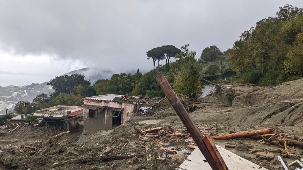 Sesuv půdy na ostrově Ischia