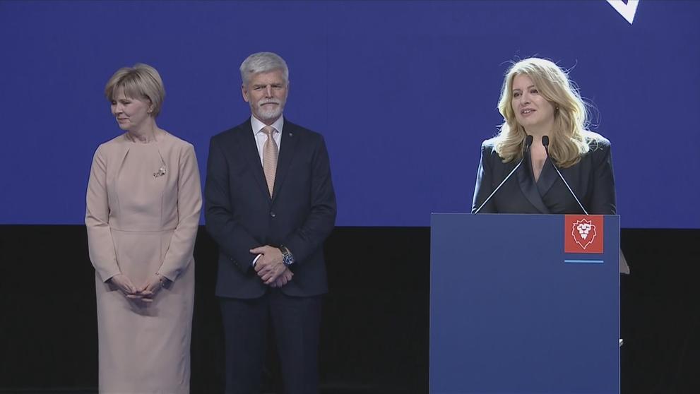Zuzana Čaputová dorazila do volebního štábu Petra Pavla