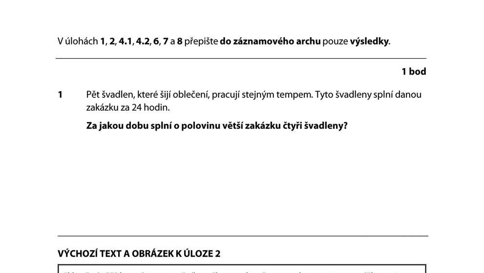 Úkol z přijímacích zkoušek - úkol 2