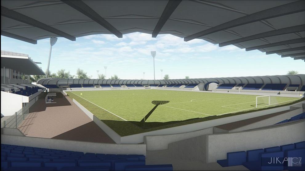 Takhle by měl vypadat nový fotbalový stadion v Pardubicích