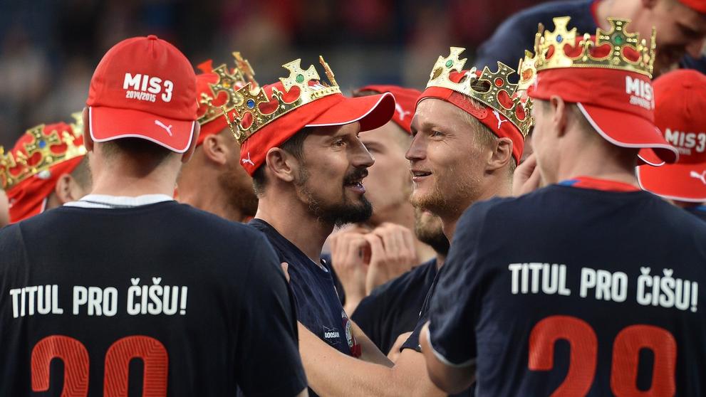 Marián Čišovský při oslavách titulu 3