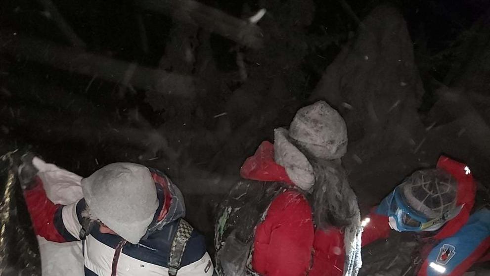 Záchrana turistů v Krkonoších - 1