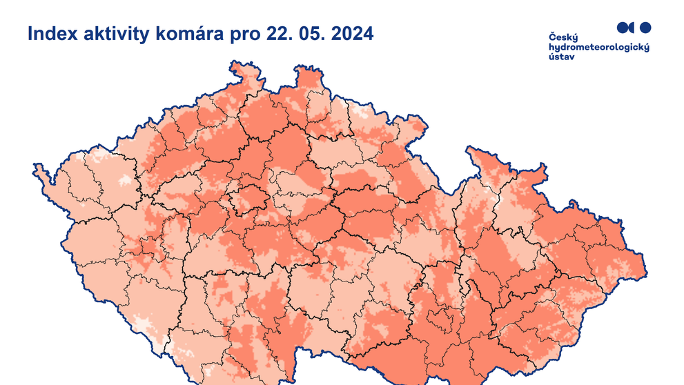 Index aktivity komára pro 22. 5. 2024