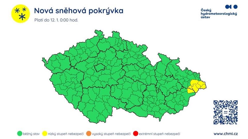 Výstraha před novou sněhovou pokrývkou